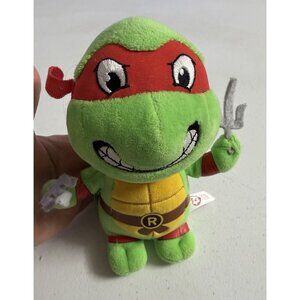 TY Beanie Babies Teenage Mutant Ninja Turtles Raphael Red Mask 6" Plush 2016